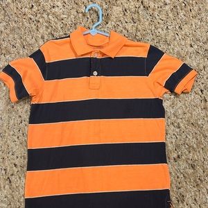 Gap Kids Orange and Blue Stripped Polo